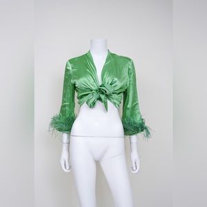 REZEK STUDIO EMERALD FOXY TOP SIZE SMALL